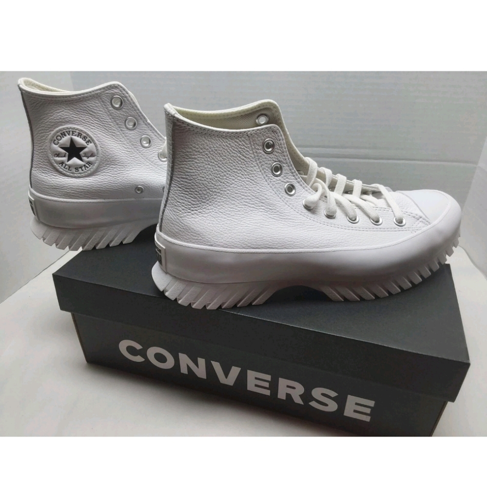 Converse Leather All Star Lugged 2.0 Size: M8.5 / W10.5 A03705C White NIB.... - Picture 2 of 7